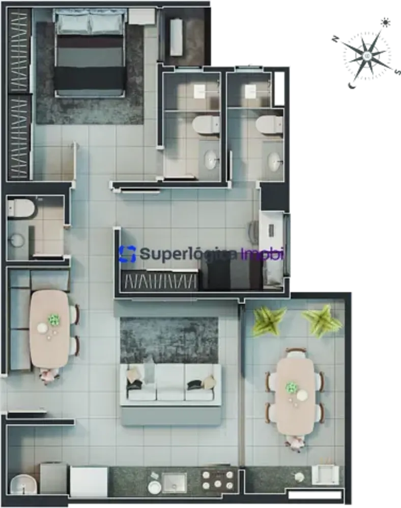 Apartamento, 3 quartos, 83 m² - Foto 3