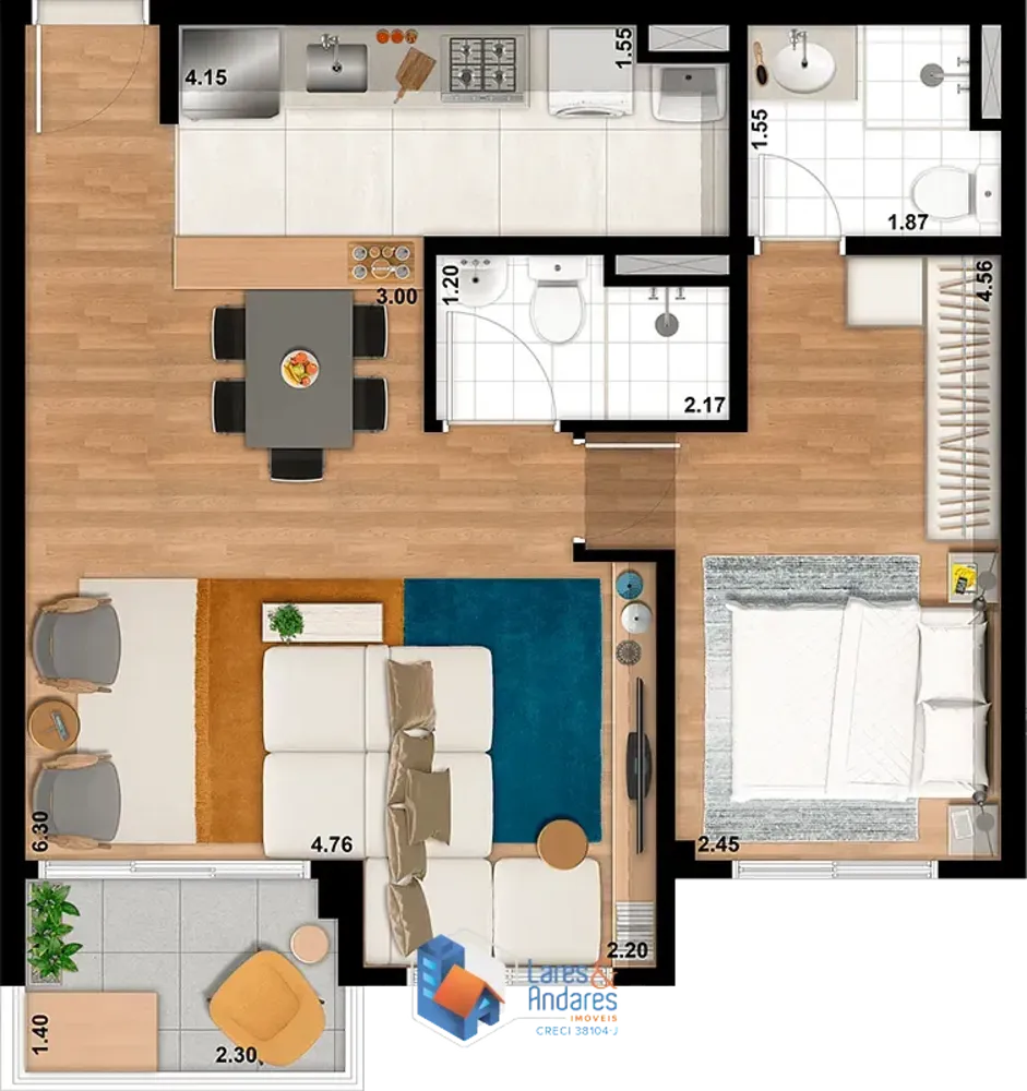 Apartamento, 2 quartos, 56 m² - Foto 8