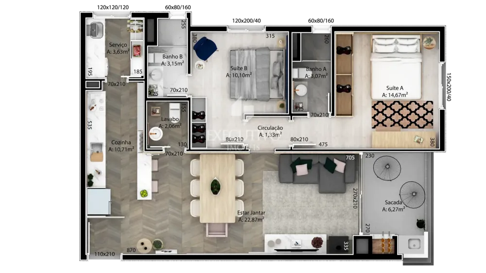 Apartamento, 2 quartos, 91 m² - Foto 3