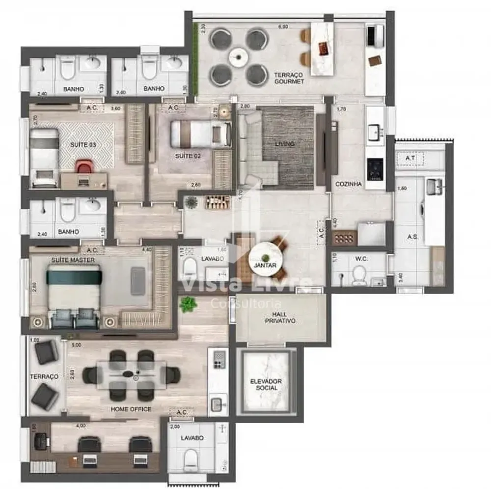 Apartamento, 1 quarto, 53 m² - Foto 7