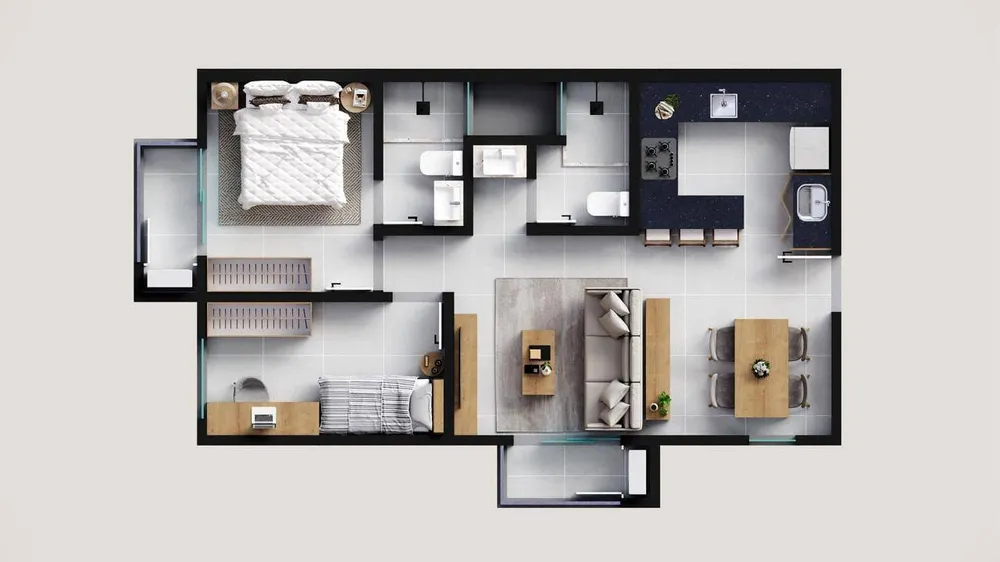 Apartamento, 1 quarto, 32 m² - Foto 2