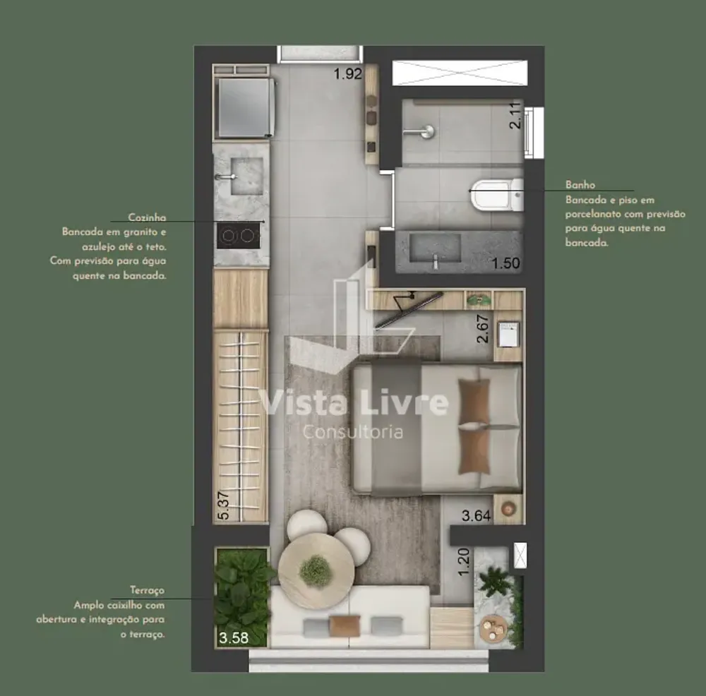 Apartamento, 1 quarto, 27 m² - Foto 6