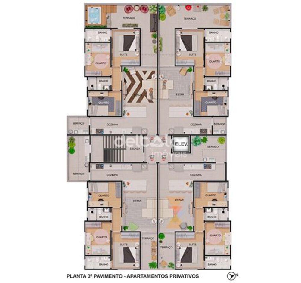 Apartamento à venda com 3 quartos, 69m² - Foto 1