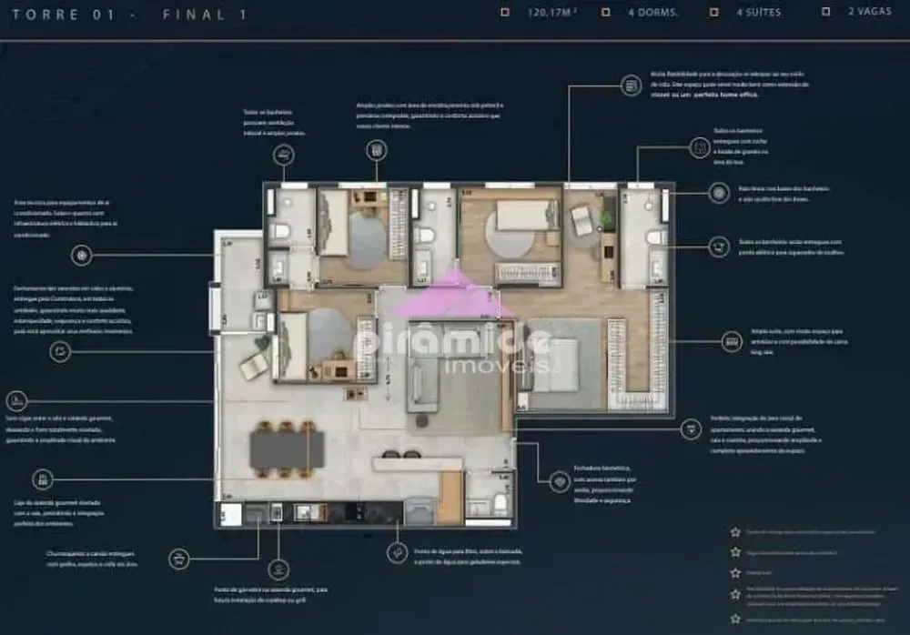 Apartamento, 4 quartos, 120 m² - Foto 6