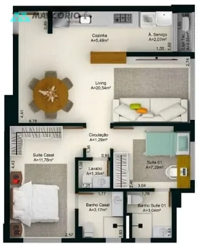 Apartamento, 2 quartos, 60 m² - Foto 6