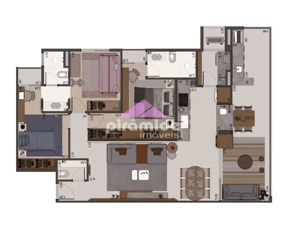 Apartamento, 2 quartos, 85 m² - Foto 2