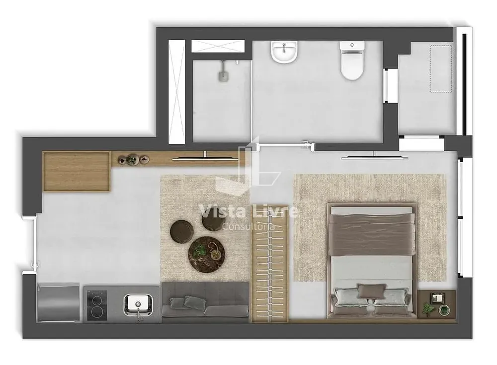 Apartamento, 1 quarto, 28 m² - Foto 7
