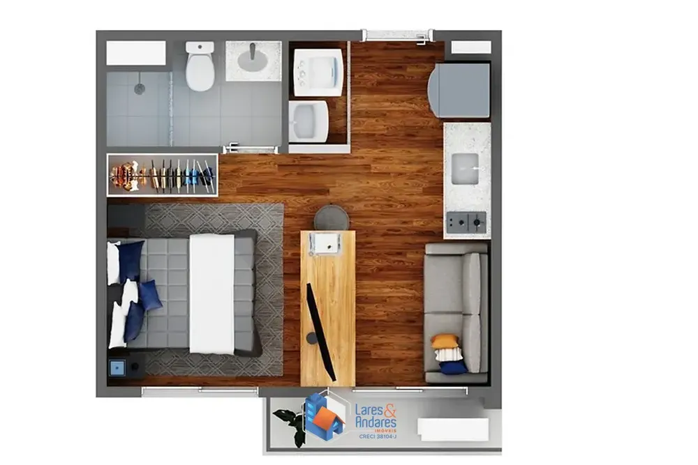 Apartamento, 1 quarto, 39 m² - Foto 8