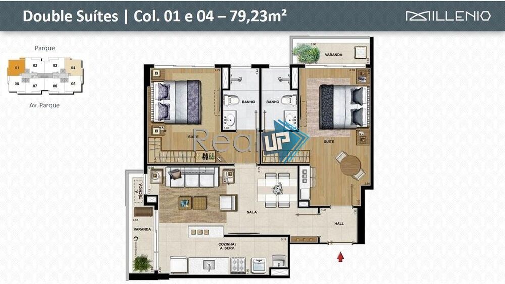 Apartamento à venda com 2 quartos, 79m² - Foto 21