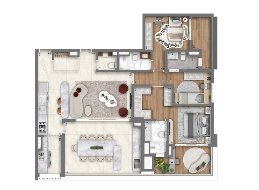 Apartamento, 4 quartos, 138 m² - Foto 4