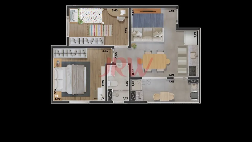 Apartamento, 2 quartos, 47 m² - Foto 7
