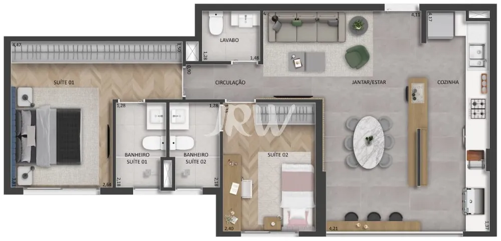 Apartamento, 2 quartos, 73 m² - Foto 2