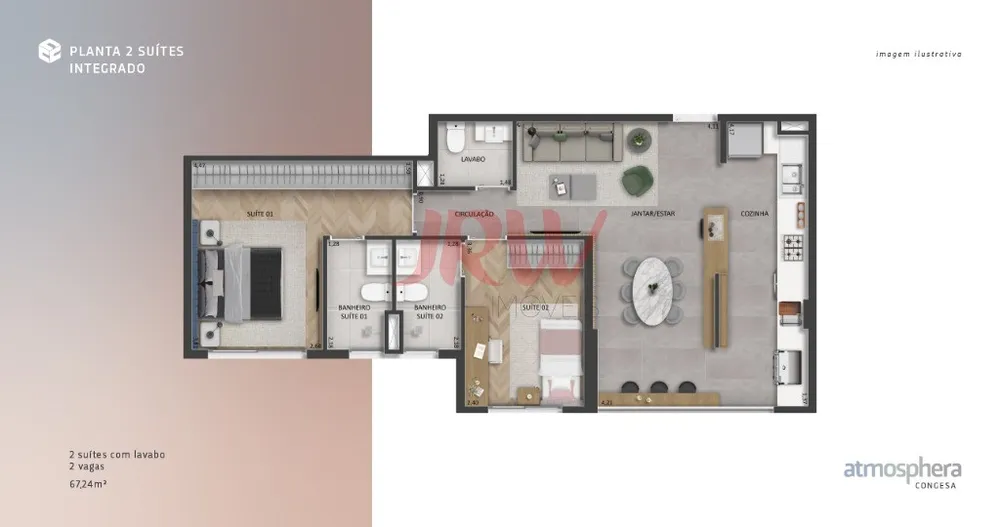 Apartamento, 2 quartos, 67 m² - Foto 5