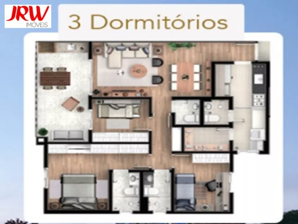 Apartamento à venda com 3 quartos, 100m² - Foto 2