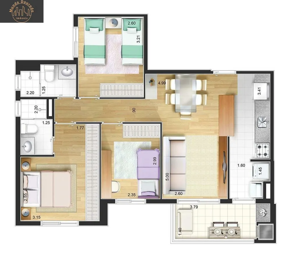 Apartamento, 2 quartos, 98 m² - Foto 14