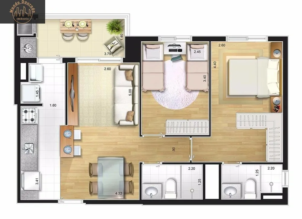 Apartamento, 2 quartos, 98 m² - Foto 13
