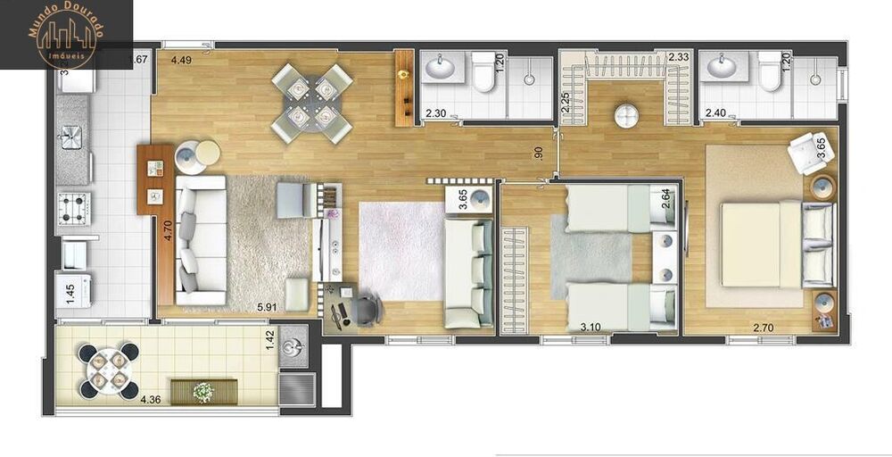 Apartamento à venda com 2 quartos, 69m² - Foto 15