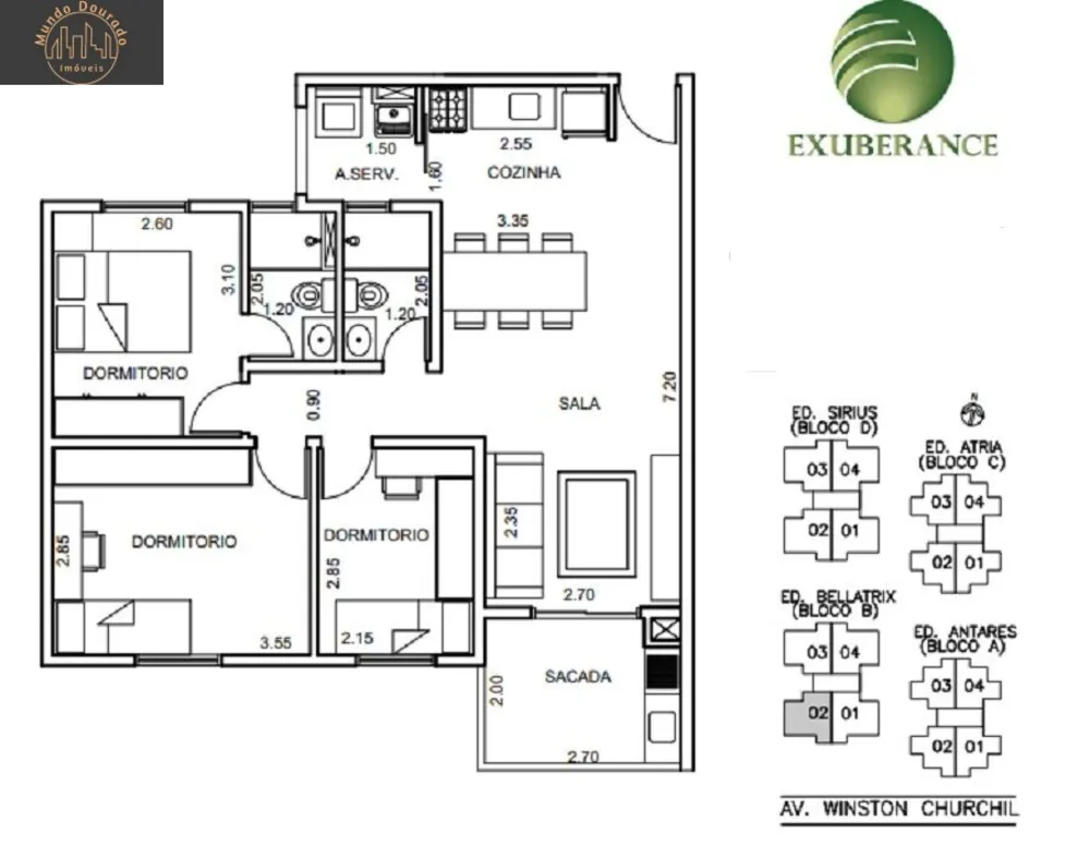 Apartamento, 3 quartos, 70 m² - Foto 2