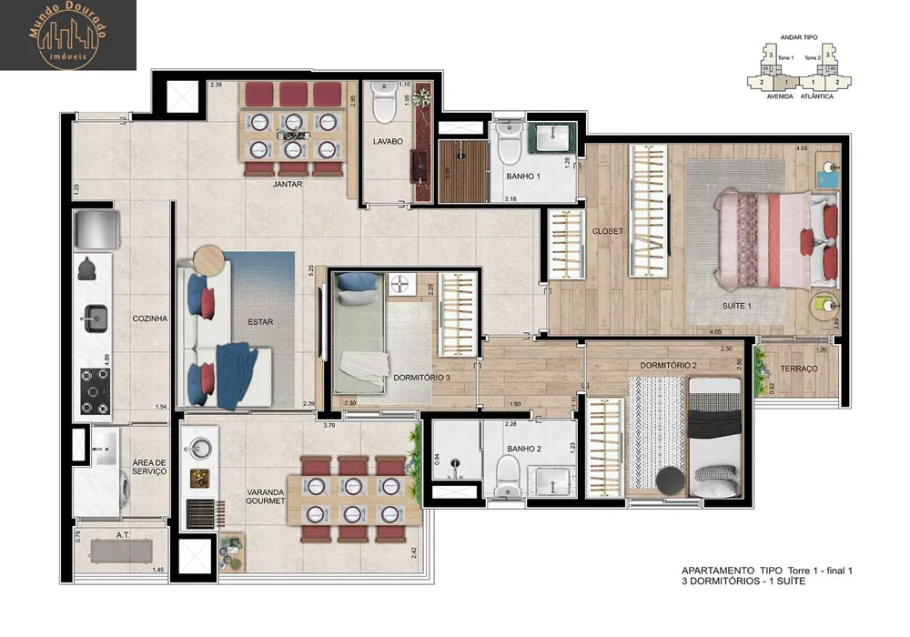 Apartamento, 3 quartos, 83 m² - Foto 5