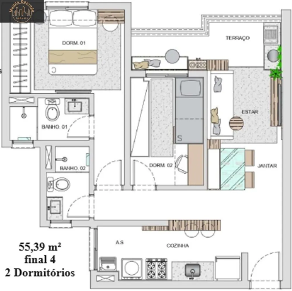 Apartamento, 2 quartos, 55 m² - Foto 13