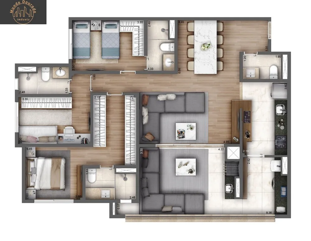 Apartamento, 4 quartos, 119 m² - Foto 4