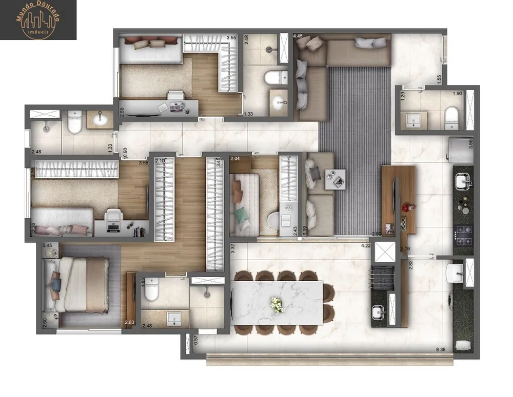Apartamento, 4 quartos, 119 m² - Foto 1