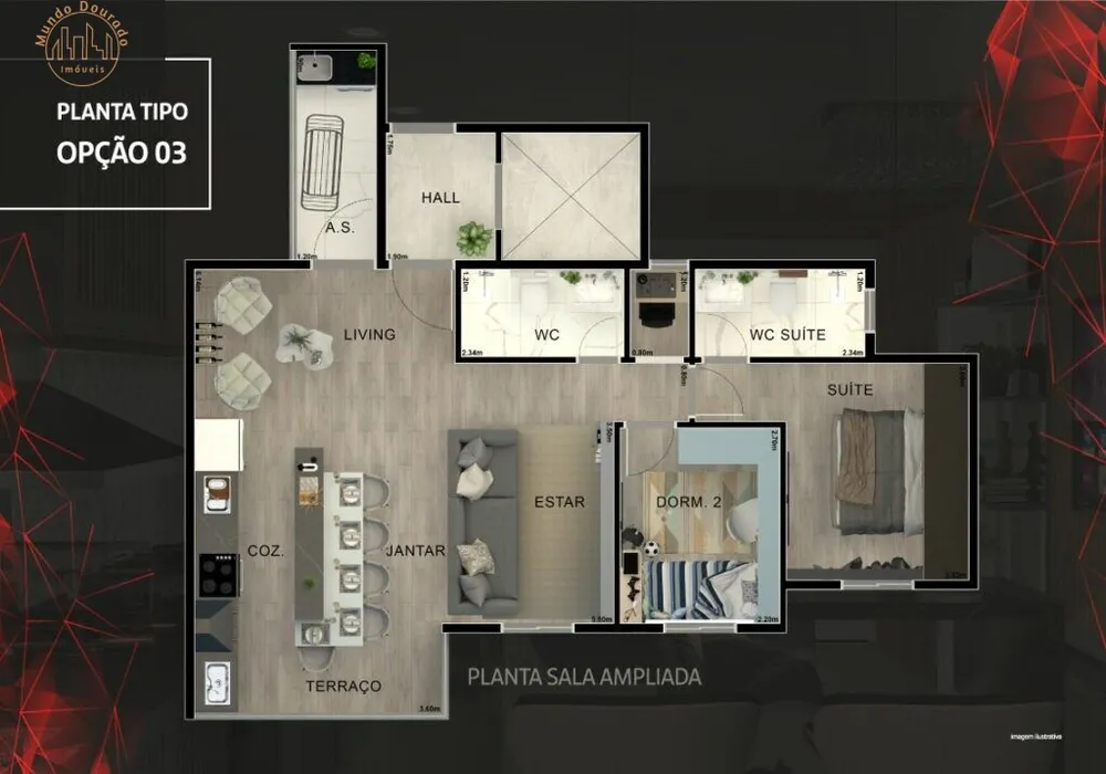 Apartamento, 3 quartos, 63 m² - Foto 9