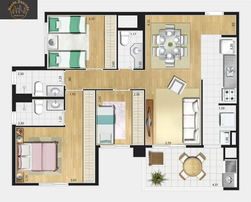 Apartamento, 3 quartos, 86 m² - Foto 11
