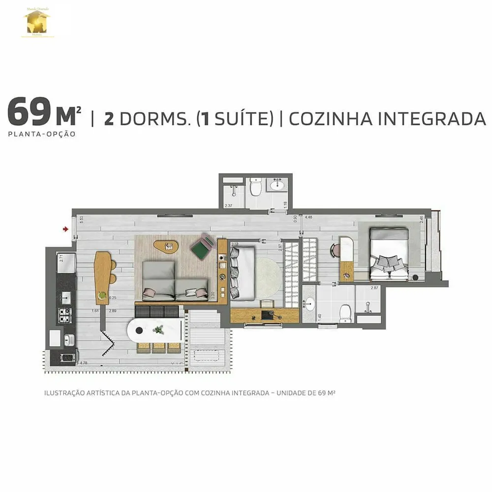 Apartamento, 2 quartos, 69 m² - Foto 8