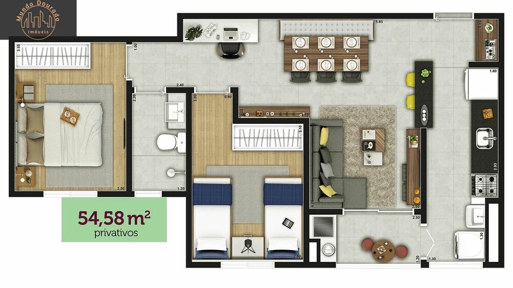 Apartamento, 2 quartos, 54 m² - Foto 14