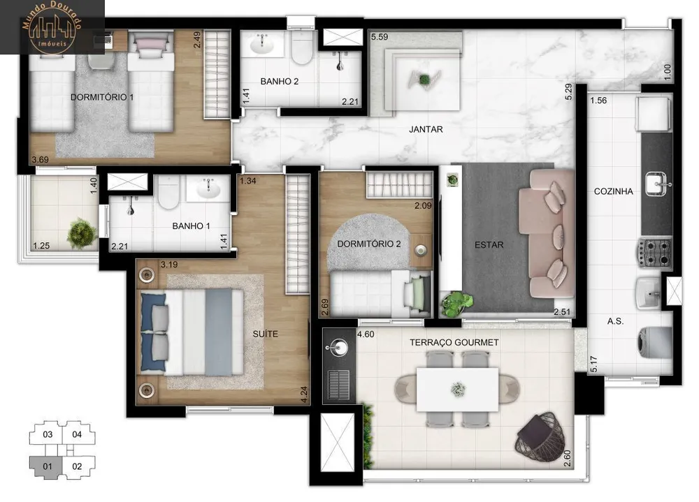 Apartamento, 3 quartos, 87 m² - Foto 4