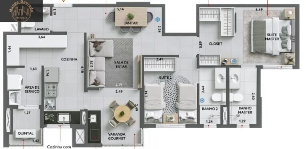 Apartamento, 3 quartos, 93 m² - Foto 10