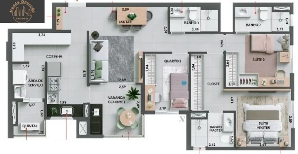 Apartamento, 3 quartos, 93 m² - Foto 12