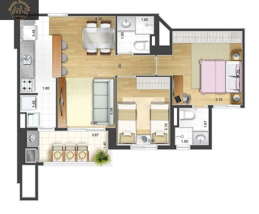 Apartamento, 2 quartos, 104 m² - Foto 12
