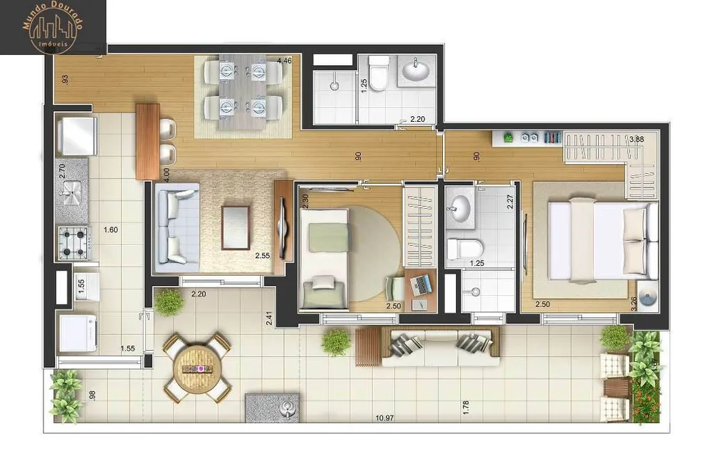 Apartamento, 2 quartos, 104 m² - Foto 15