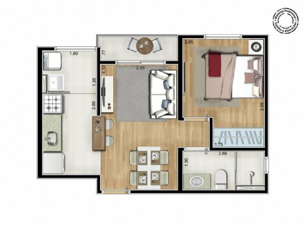 Apartamento, 2 quartos, 48 m² - Foto 4