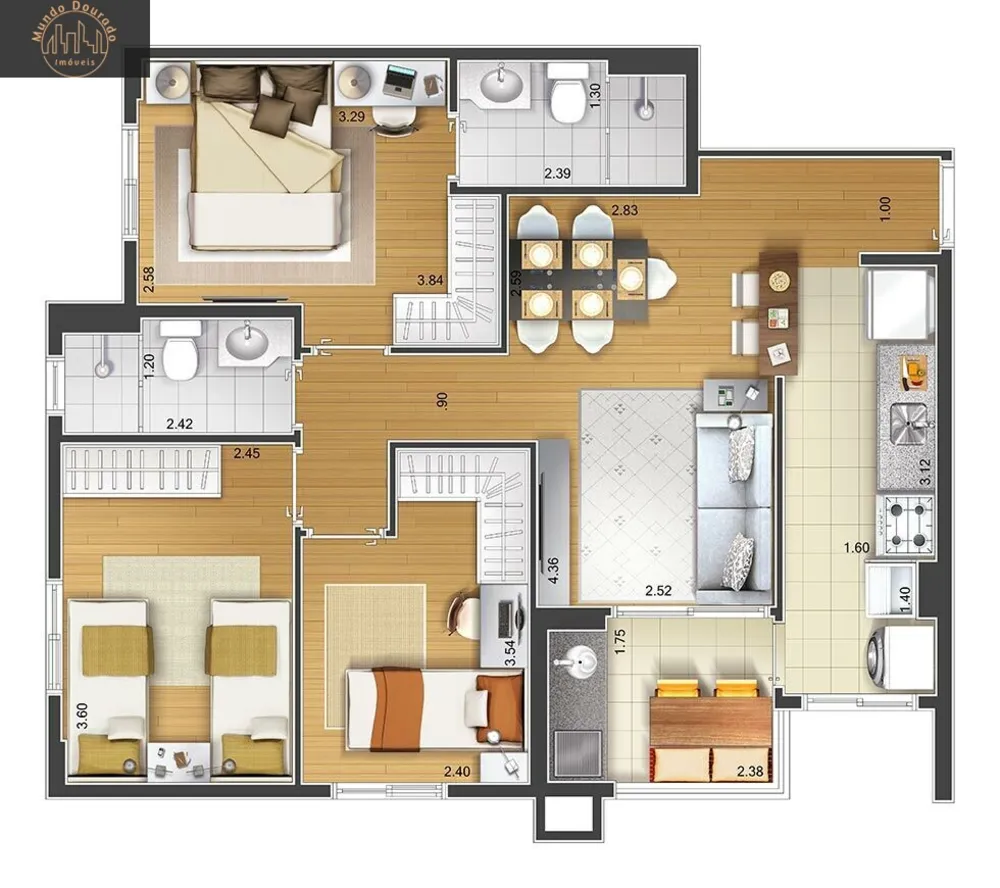 Apartamento, 3 quartos, 70 m² - Foto 12