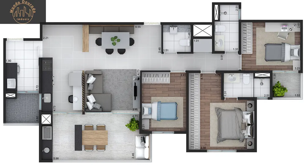 Apartamento, 3 quartos, 105 m² - Foto 17