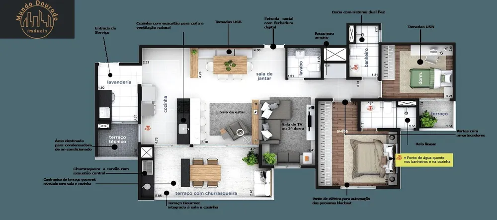 Apartamento, 3 quartos, 105 m² - Foto 14
