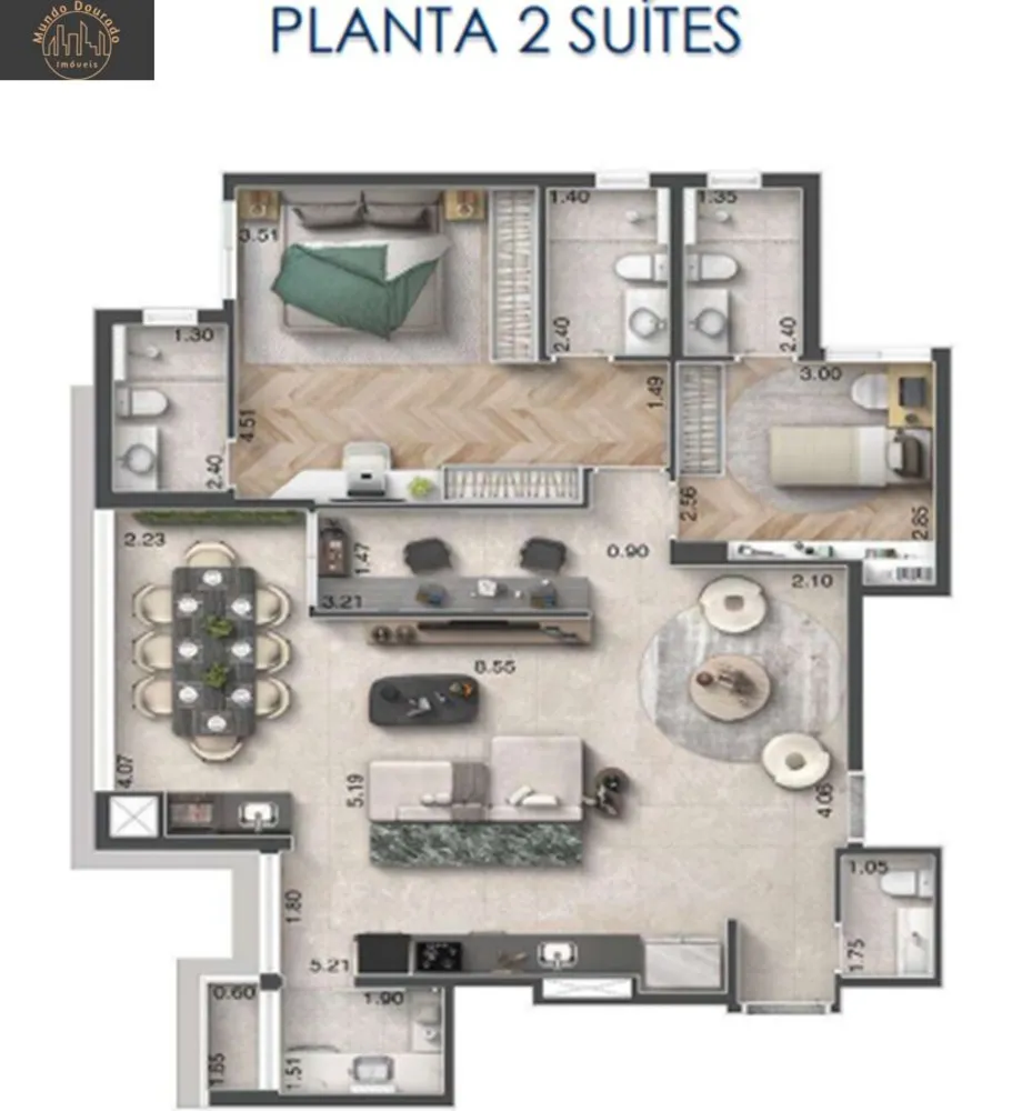 Apartamento, 3 quartos, 110 m² - Foto 3