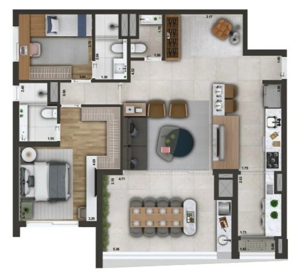 Apartamento, 3 quartos, 105 m² - Foto 13