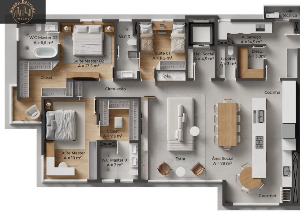 Apartamento, 4 quartos, 195 m² - Foto 10
