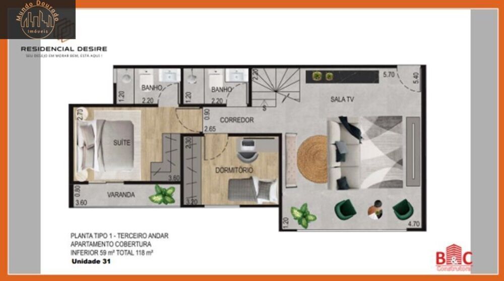 Apartamento, 2 quartos, 59 m² - Foto 12