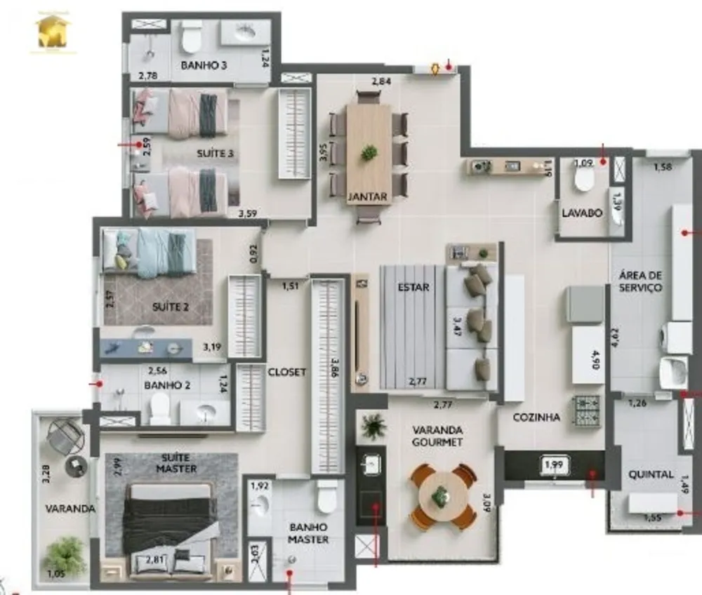 Apartamento, 3 quartos, 117 m² - Foto 16