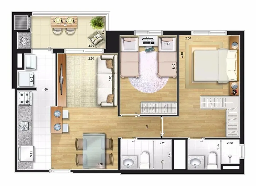 Apartamento, 2 quartos, 59 m² - Foto 12