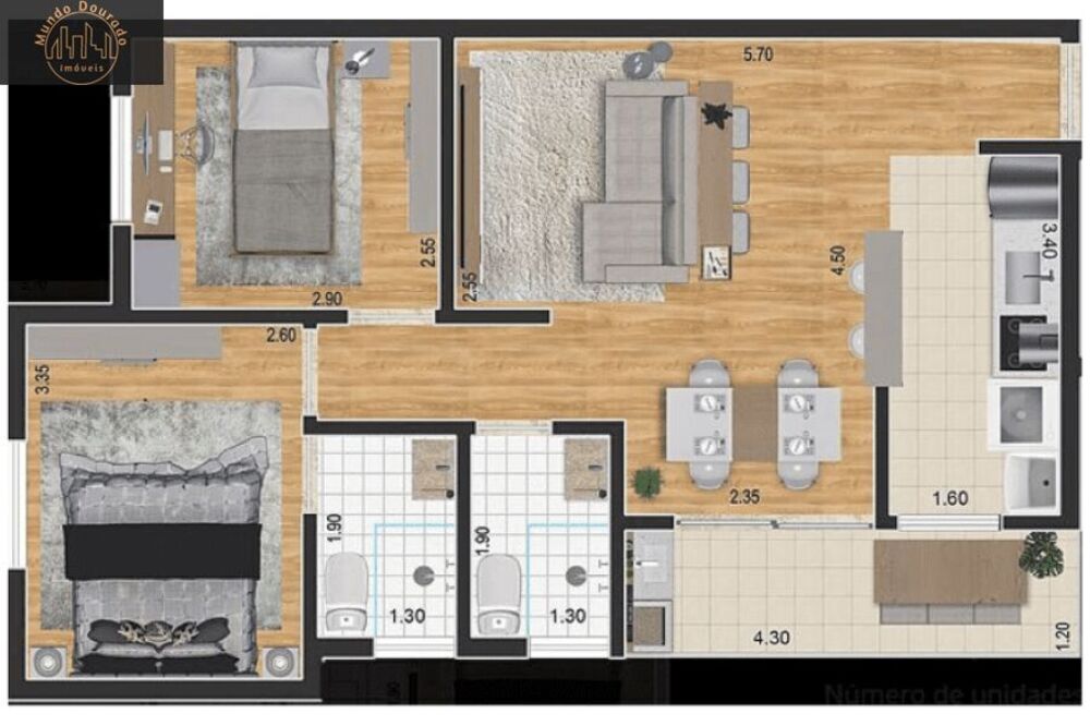 Apartamento à venda com 2 quartos, 54m² - Foto 10