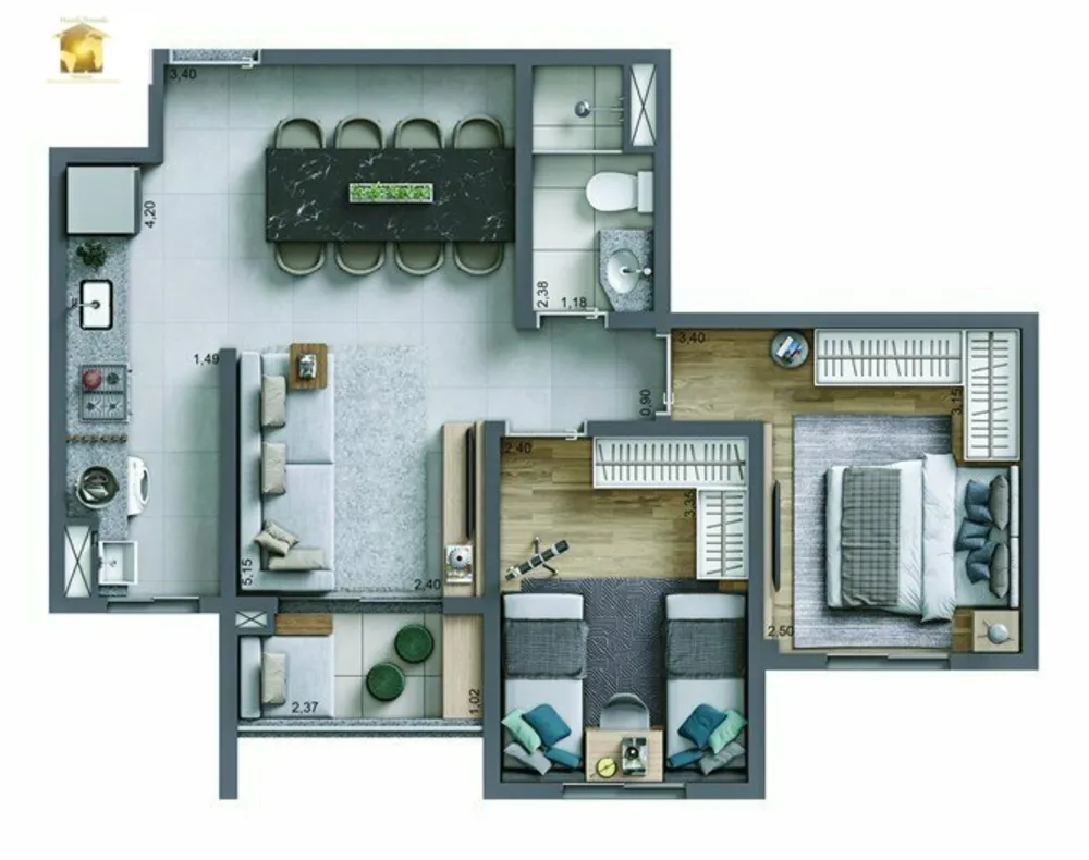 Apartamento, 3 quartos, 69 m² - Foto 13