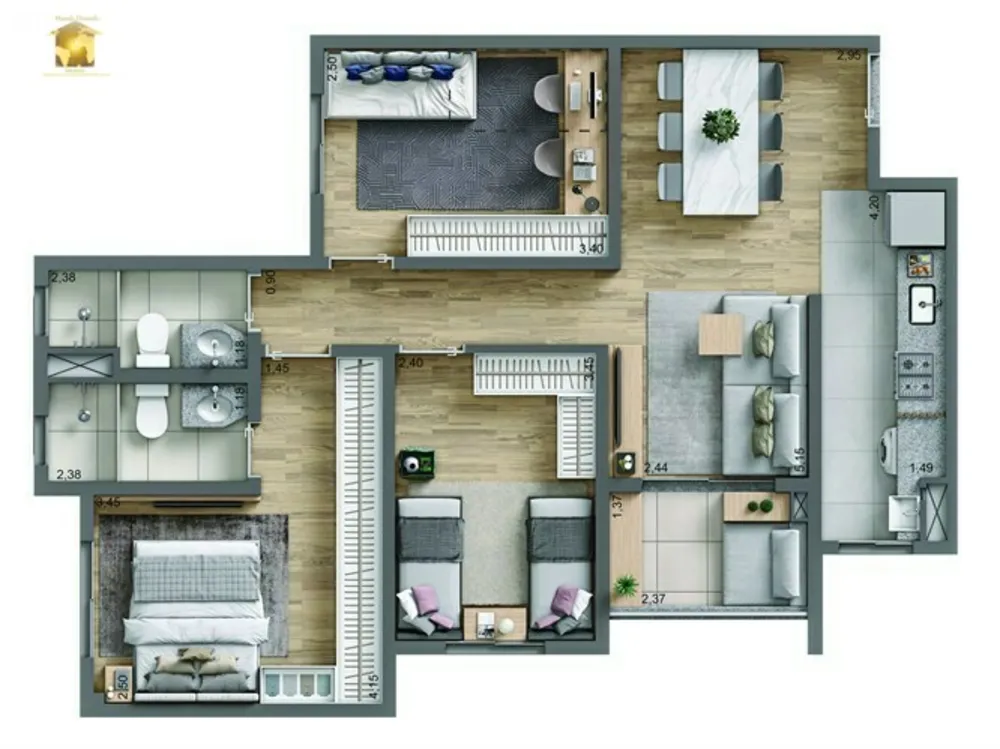 Apartamento, 3 quartos, 69 m² - Foto 15