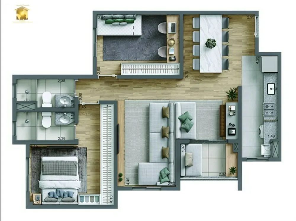 Apartamento, 3 quartos, 69 m² - Foto 16