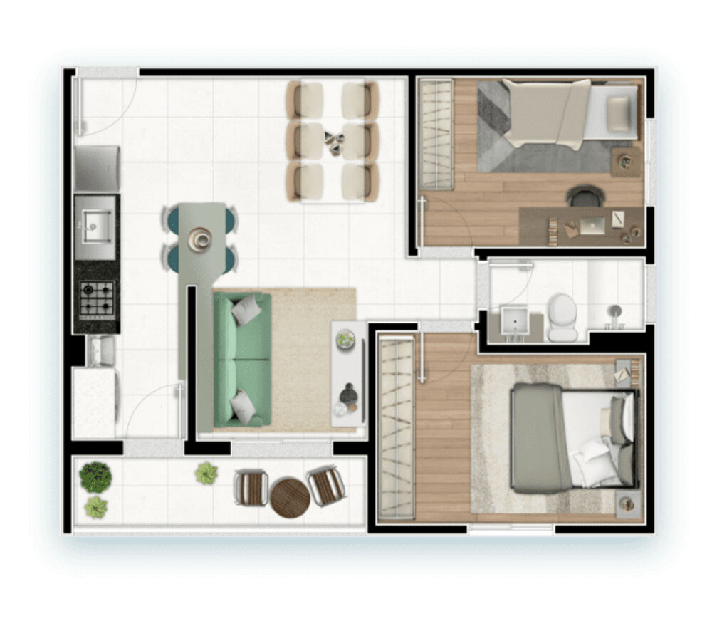Apartamento, 2 quartos, 63 m² - Foto 2